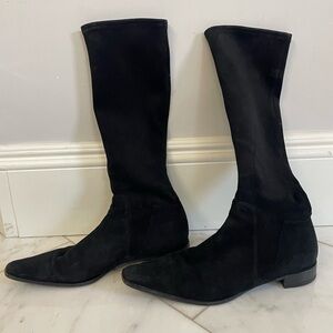 Fratelli Rossetti, euro 41 men’s 8-8.5 women’s 9.5-10, black stretch suede boots